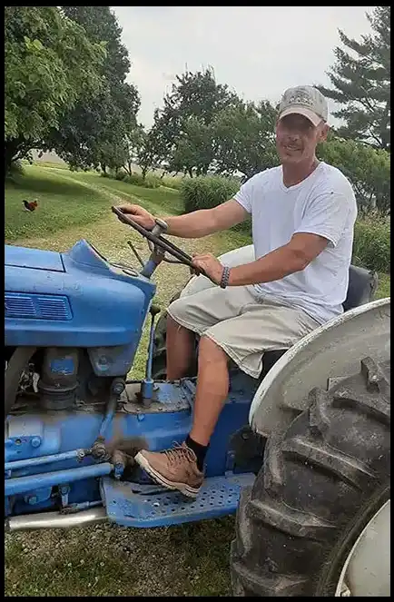 US Veteran David Haaves Spring Break to Mars tractor -- David Haave